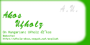 akos ufholz business card